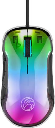 iGear Hawk wired Gaming Mouse with Customizable RGB lights, 8 buttons, Transparent Top Wired Ambidextrous Optical  Gaming Mouse