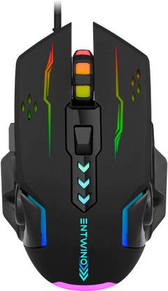 ENTWINO USB Mouse With 6 Keys & RGB Lights Life Ent001 Wired Ambidextrous Optical  Gaming Mouse