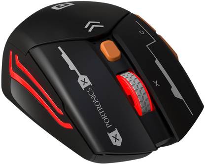 Portronics Vader Max Wireless Mouse, Bluetooth 5.3 & 2.4 GHz, 6 Buttons, 2400 DPI,Ergonomic Wireless Optical  Gaming Mouse  with Bluetooth