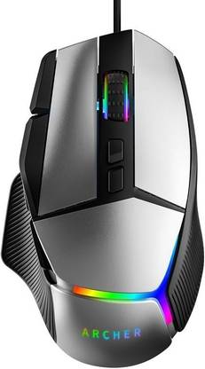 Archer Tech Lab Recurve 800 Wired Ambidextrous Optical  Gaming Mouse  with Bluetooth