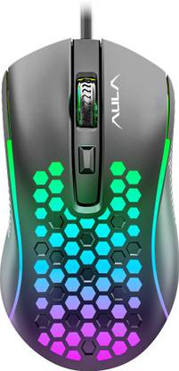 Aula S11 / Ultra-Lightweight (79 gms) Honeycomb Design, upto 3600 DPI, 4 buttons, RGB Wired Ambidextrous Optical  Gaming Mouse