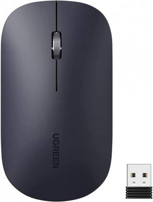 Ugreen Wireless 2.4G Slim Silent Computer Mouse with 4000 DPI, USB Cordless Mouse Wireless Ambidextrous Laser Mouse