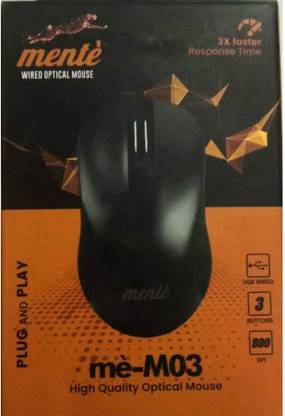SVHub Collections Mente me-M03 Wired Optical Mouse, 3X Faste Response Wired Ambidextrous Optical Mouse  with Bluetooth