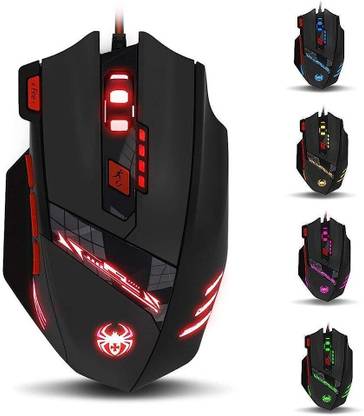 HASTHIP Gaming Mouse 9200 DPI, 8 Buttons Multi-Modes LED Lights USB Gaming Mice Wireless Optical  Gaming Mouse  with Bluetooth