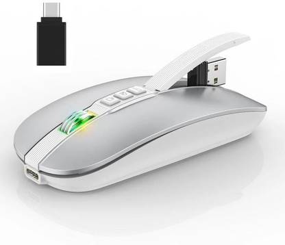 RETRACK M113 RGB Lights Multifunctional Bluetooth + 2.5Ghz Mouse with Multiple Buttons Wireless Ambidextrous Optical Mouse  with Bluetooth