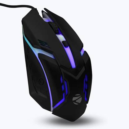 ZEBRONICS Zeb- Uzi Wired Ambidextrous Optical Gaming Mouse (USB 3.0, Black) Wired Ambidextrous Optical  Gaming Mouse