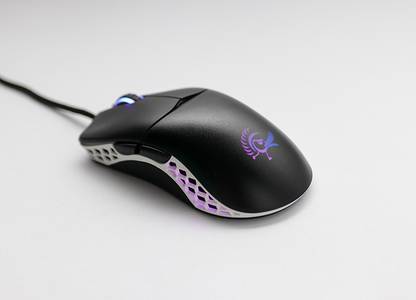 Ducky Feather Black & White Wired Ambidextrous Optical  Gaming Mouse