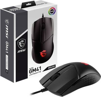 MSI Clutch GM41 Lightweight V2 Gaming Mouse - up to 16000 DPI Wired Ambidextrous Optical  Gaming Mouse