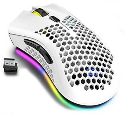 TYRECAREs Lightweight Gaming Mouse, Honeycomb Design Rechargeable Wireless Wireless Optical  Gaming Mouse  with Bluetooth