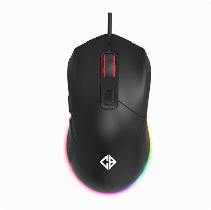 Cosmic Byte Firestorm RGB Mouse, 67gms, 12400DPI, 1000Hz, Pixart 3327 Sensor, PTFE feet Wired Ambidextrous Optical  Gaming Mouse