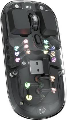 microware Wireless mouse Rechargeable RGB Lighting Keyboard-like Buttons Wireless Ambidextrous Optical  Gaming Mouse  with Bluetooth