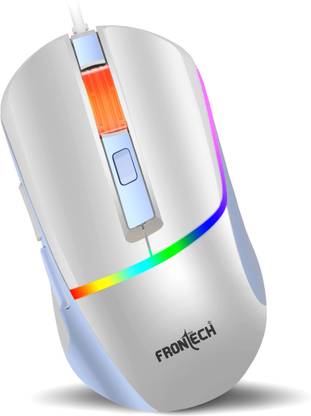 Frontech MS-0105 | 6 Key Rainbow RGB Backlit Effect | 7 LED Lighting| 7200 DPI Wired Ergonomic Optical  Gaming Mouse