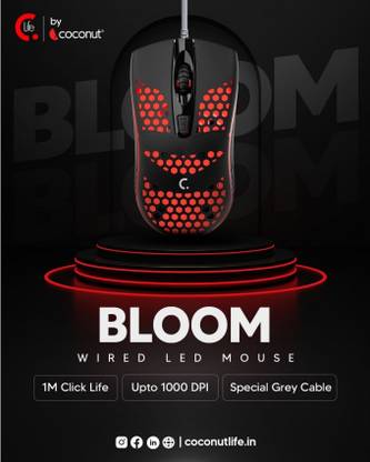 Coc BLOOM M110 Wired Ambidextrous Laser  Gaming Mouse