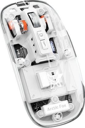 Arctic Fox Pureview Transparent Wireless and Bluetooth Rechargeable Mouse Wireless Ambidextrous Optical  Gaming Mouse  with Bluetooth