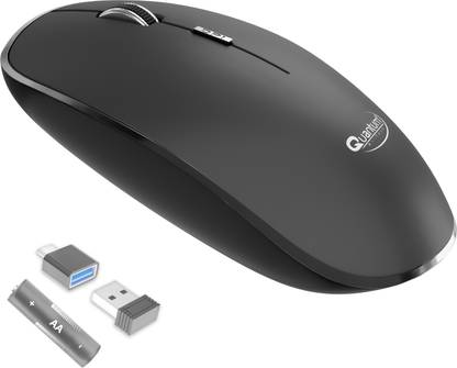 QUANTUM QHM260 with USB Nano Receiver & USB to Type-C Connector, 1600 DPI, 2.4 GHz Wireless Optical Mouse  with Bluetooth