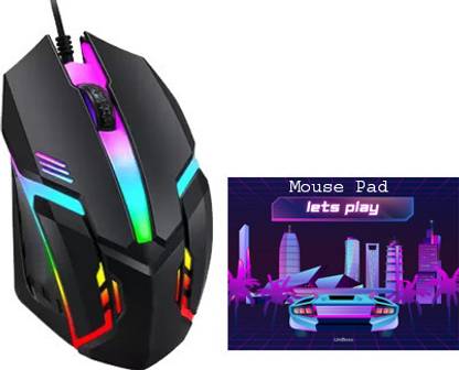 UniBoss RGB Gaming Mouse with Mouse Pad Wired Ambidextrous Optical  Gaming Mouse