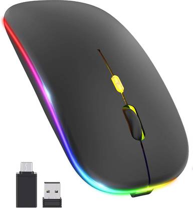 INNOVIX Display RGB BLACK MOUSE Wireless Optical Mouse with Bluetooth Wireless Optical  Gaming Mouse  with Bluetooth