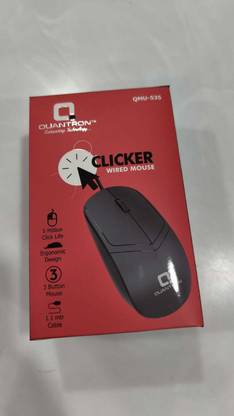 Quantron QMU -530 CLICKER WIRED MOUSE Wired Ambidextrous Optical Mouse