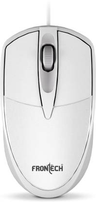 Frontech MS-0047W Ergonomic, High-Precision, Multi-Device Compatible Wired Ambidextrous Optical Mouse