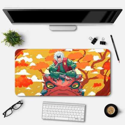 LAMRON Jiraiya And Toad Naruto Anime Desk Mat | Deskpad | Computer Table Mat Non Slip Base Mousepad