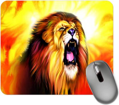 dk printing Tiger 111 FIRE Printed Mouse Pad, NoN Sleep Base Non Slip Base Mousepad