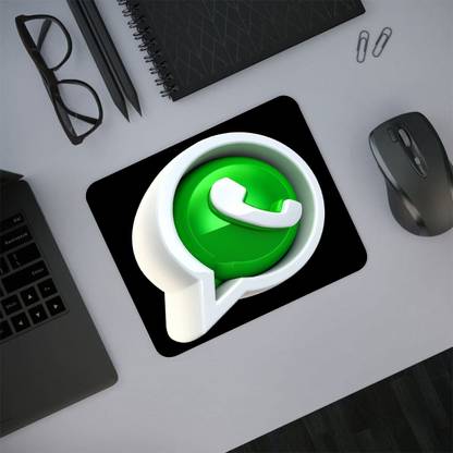 DECRONICS What'S App Icon Printed Mouse Pad for PC/Laptop/Computer And Gaming Non Slip Base Mousepad