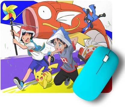 Printwala Pokemon Mouse Pad Printed Mousepad For Laptop Pc (9x7 Inches)(LMP-561) Non Slip Base Mousepad