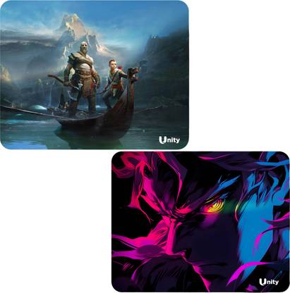 UNITY Anime in Sea & Angry Face Anime desktop Mat Combo, Mousepad