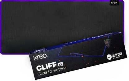 Kreo Cliff XL Gaming Mouse Pad, Stitched Edges, Anti-Slip Base mousepad, Waterproof Mousepad