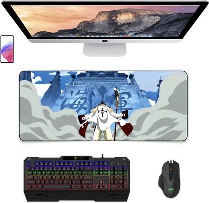 Times Comic White Beard Standing One Piece Mouse Pad (Desk Mat) For Computer,Laptop,And PC Non Slip Base Mousepad