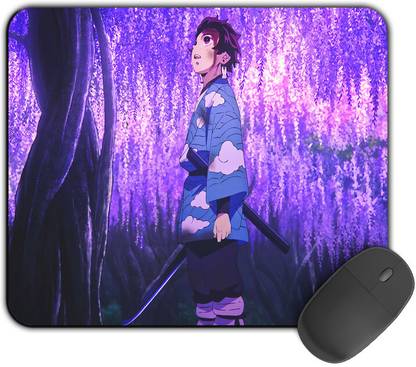 Kirmada Printed Designer Mouse Pad Tanjiro Non-Slip Demon Slayer Non Slip Base Mousepad