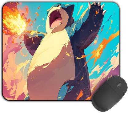 Kirmada Printed Designer Snorlax Power Pokemon Mouse Pad. Non Slip Base Mousepad