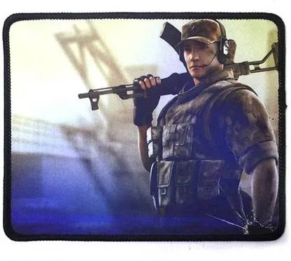 GAMINGMOUSEPAD Gaming Gun and Man Non Slip Base Mousepad