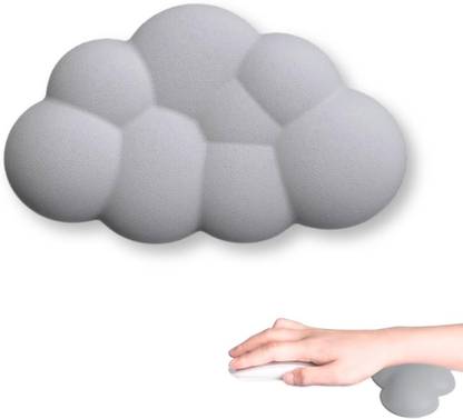 Crysendo Cloud Shape Palm Rest Mouse PadComfortable & Lightweight PU Palm Rest Non Slip Base Mousepad
