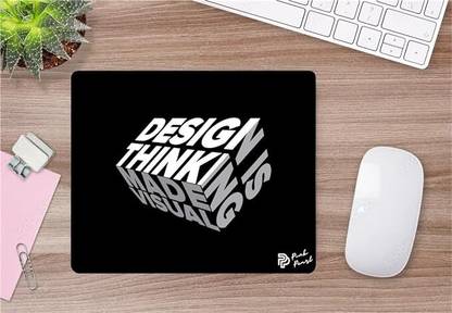 Pink Pearl Artistic Mouse pad Design is Thinking Print Desk Mat for Creative Minds Design Mousepad