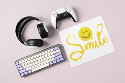 Rushaan Smile Please Emoji- Emoji Printed Mousepad For Emoji Lovers Non Slip Base Mousepad