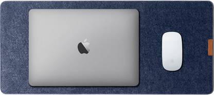 DailyObjects TURF-FELT-DESK-MAT-BLUE Non Slip Base Mousepad