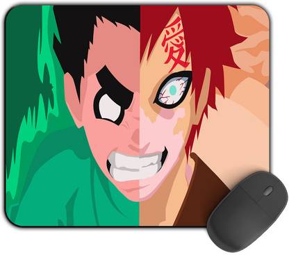 Kirmada Gaming Mouse Pad - Rock Lee X Gaara (Naruto) Smooth Surface Non Slip Base Mousepad