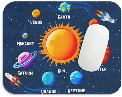 santer Solar System Mouse pad - Space Solar System Mouse Pad for Computer - Laptop Non Slip Base Mousepad