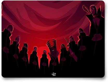 ECFAK Anime Naruto Akatsuki Theme Printed Mousepad (23 cm x 18 cm), Non Slip Base Mousepad