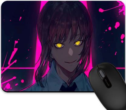 Manga Shop Makima ChainsawMan Clear Anime Printed Mousepad | 3mm Thickness Non Slip Base Mousepad