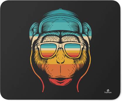 HAMAX Retro Monkey Design, Vintage-Inspired Monkey with Non-Slip Base Non Slip Base Mousepad