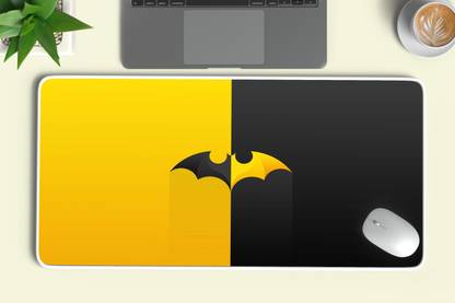 TURTLEWINGS Bat Logo Black and Yellow Multicolor Large Mousepad Non Slip Base Mousepad
