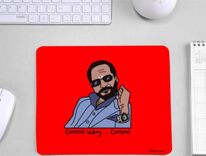 InkWynk Control Uday Control Clip Art Printed Lightweight Medium Size 3MM Thick Computer Non Slip Base Mousepad