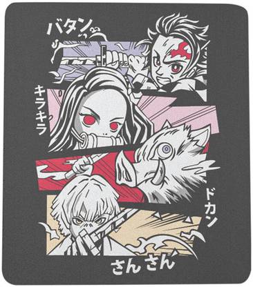 Nidhii Sales Dynamic Demon Slayers: Exclusive Tanjiro & Friends Mouse Pad Non Slip Base Mousepad