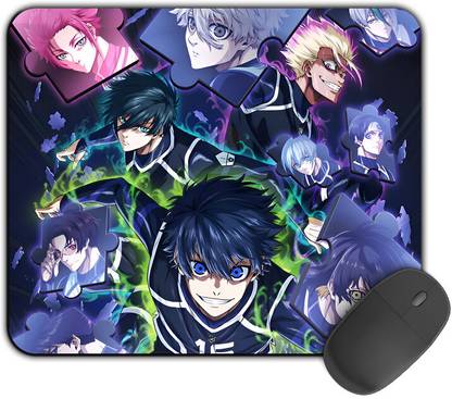 Kirmada Printed Design Blue Lock Player Blue Lock Mouse Pad. Non Slip Base Mousepad