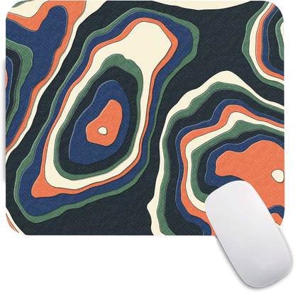The Custom Crow Topographic Gaming Mouse Pad Non-Slip Rubber Base for Computer and Laptop Mousepad