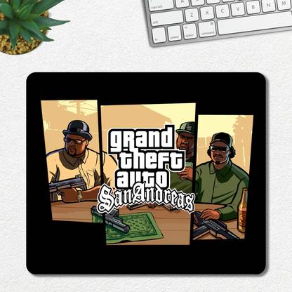 Ourrble GTA San Andreas Mouse pad with Anti-Slip Rubber Base & Smooth Mouse Control Mousepad