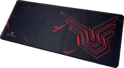 The Black Store Large Extended Mouse Pad with Non-Slip Rubber Base, Stitched Edge Non Slip Base Dual Sided Mousepad