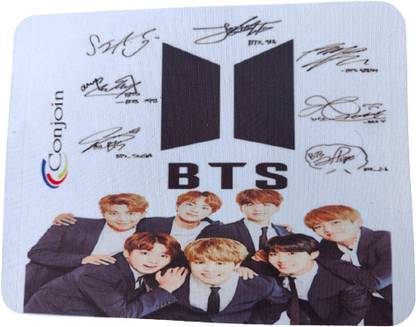 sidhi store BTS BT21 Members with Signatues,Logo Printed Mousepad For Laptop & Pc Mousepad Non Slip Base Mousepad